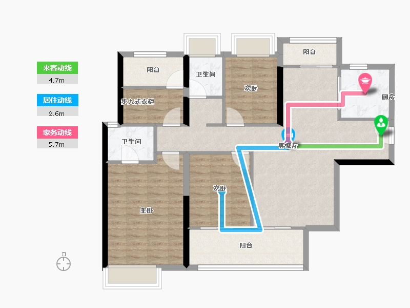 湖南省-长沙市-德奥·悦东方-99.20-户型库-动静线