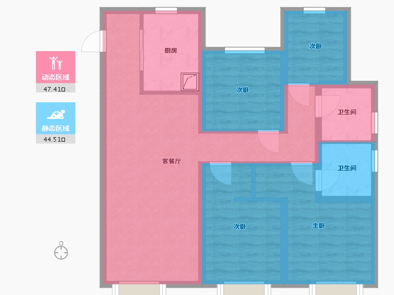 北京-北京市-奥森春晓-94.00-户型库-动静分区