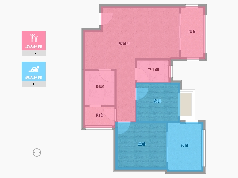 四川省-成都市-圣菲TOWN城-77.00-户型库-动静分区