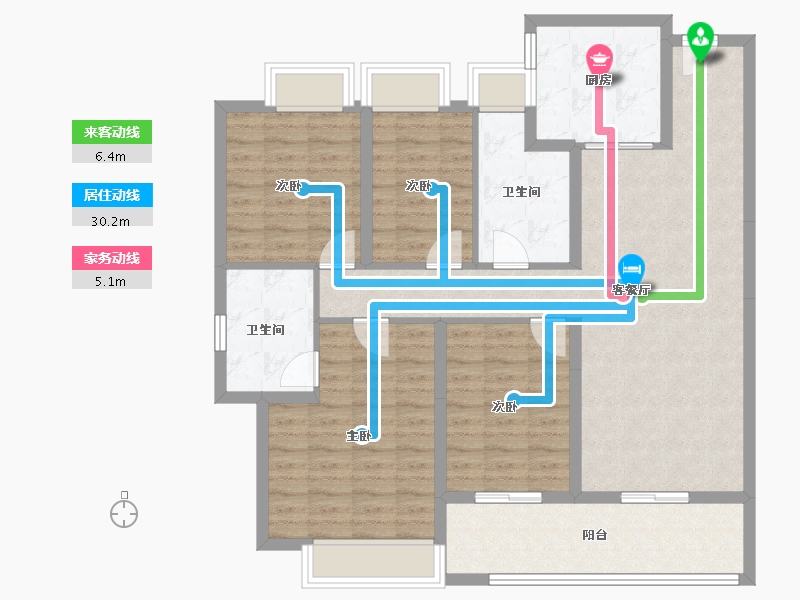 湖北省-武汉市-招商江山和樾-110.40-户型库-动静线