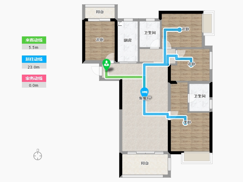 湖北省-武汉市-银丰苑-103.20-户型库-动静线