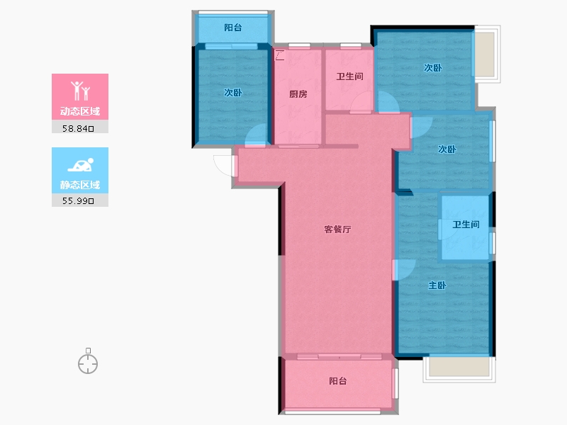 湖北省-武汉市-银丰苑-103.20-户型库-动静分区