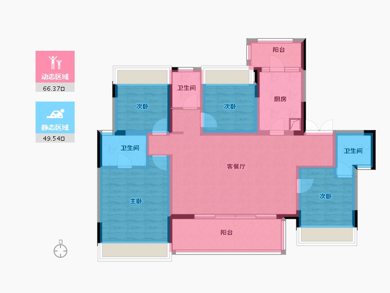 四川省-泸州市-佳乐世纪城·蓝博湾-109.00-户型库-动静分区