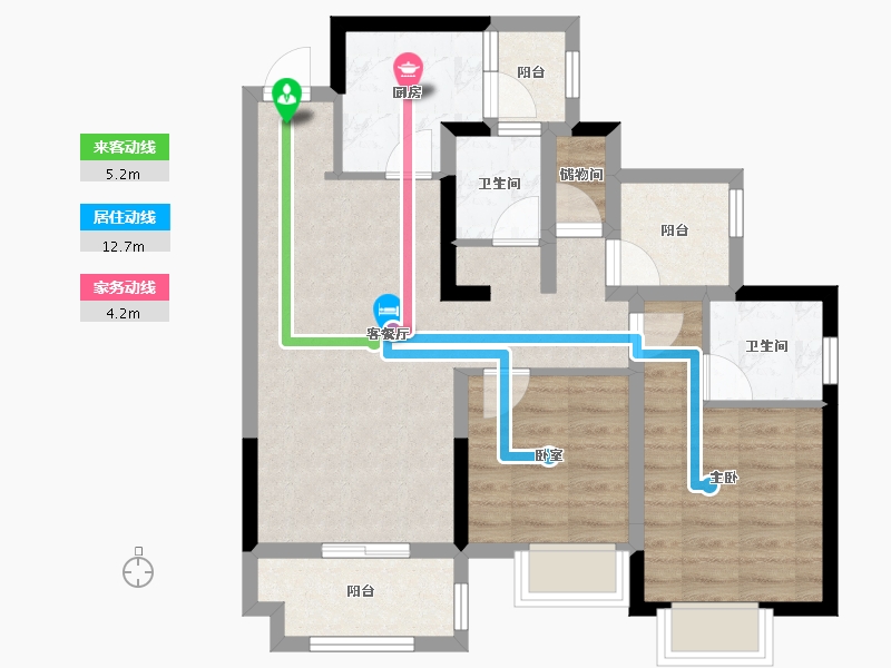 四川省-德阳市-宏达雍锦悦府二期-99.00-户型库-动静线