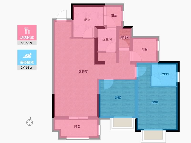 四川省-德阳市-宏达雍锦悦府二期-99.00-户型库-动静分区