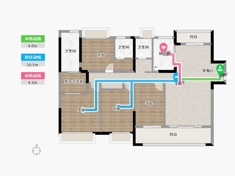 湖南省-长沙市-中交建发·松雅院-134.40-户型库-动静线