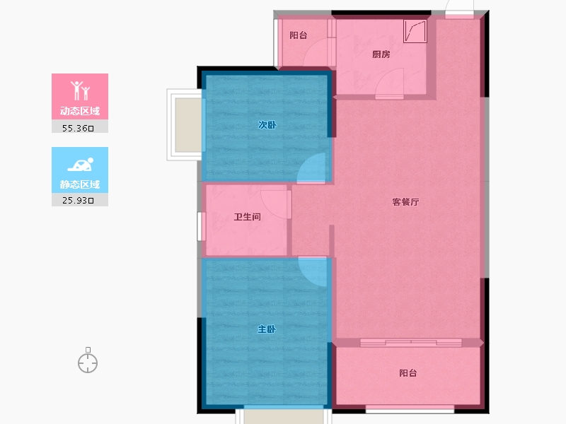 陕西省-汉中市-汉江新城-103.98-户型库-动静分区