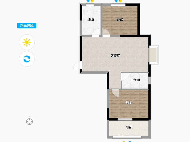 河北省-邢台市-福麟小镇-70.00-户型库-采光通风