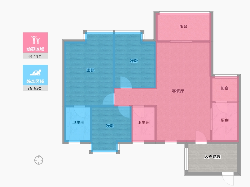 广东省-佛山市-东海国际-2区-80.29-户型库-动静分区