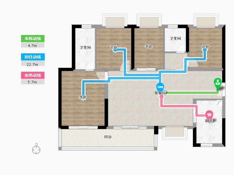 湖南省-长沙市-阳光城溪山悦-103.20-户型库-动静线