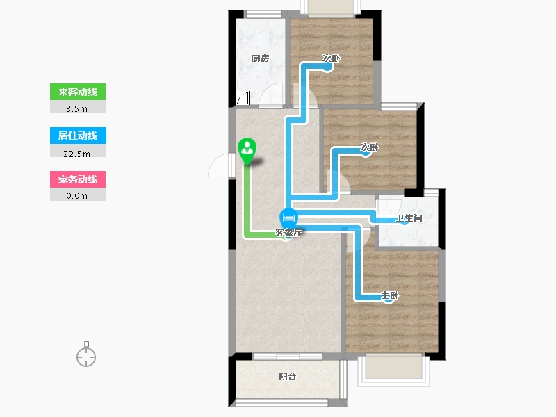 湖南省-湘潭市-百嘉香·阳光城-80.00-户型库-动静线