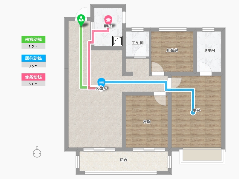 河南省-新乡市-建业世和府-93.00-户型库-动静线