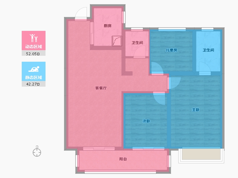 河南省-新乡市-建业世和府-93.00-户型库-动静分区