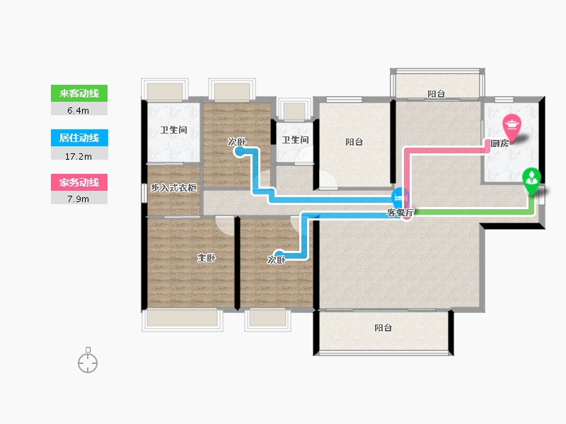 湖南省-长沙市-德奥·悦东方-158.40-户型库-动静线