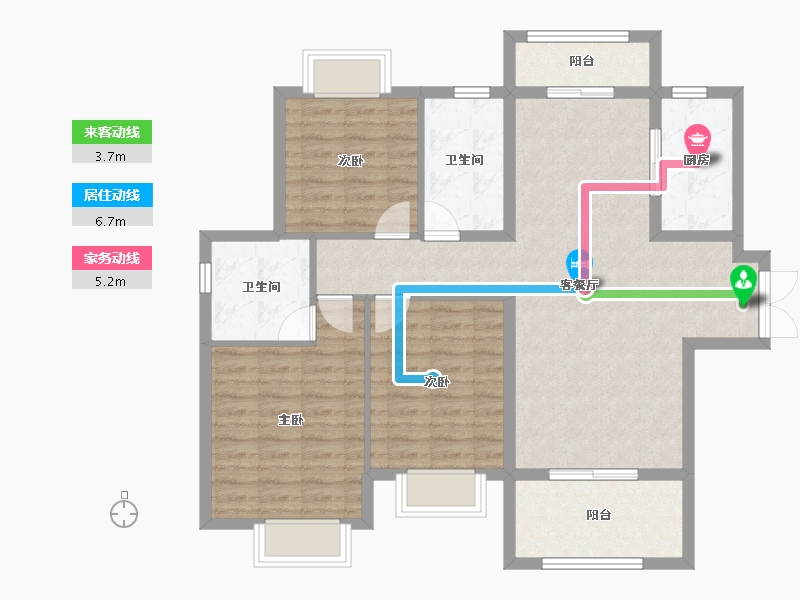 湖北省-武汉市-武汉城建电建汤湖观筑-98.58-户型库-动静线