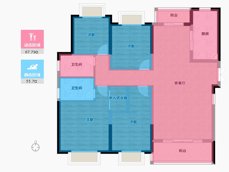 湖南省-长沙市-阳光城溪山悦-110.40-户型库-动静分区