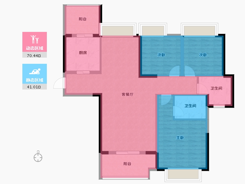 湖北省-武汉市-东方城三期​-99.72-户型库-动静分区