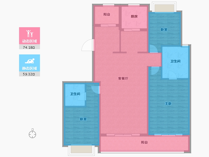 浙江省-温州市-万科翡翠天地-120.80-户型库-动静分区