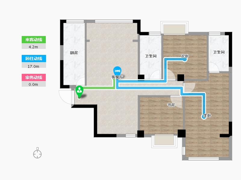 福建省-厦门市-华荣壹号院-99.60-户型库-动静线