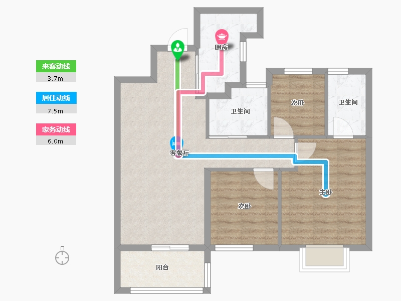 湖北省-武汉市-保利星河九洲-75.19-户型库-动静线