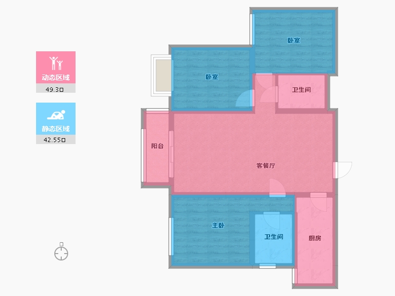 河北省-邯郸市-智慧城-95.00-户型库-动静分区