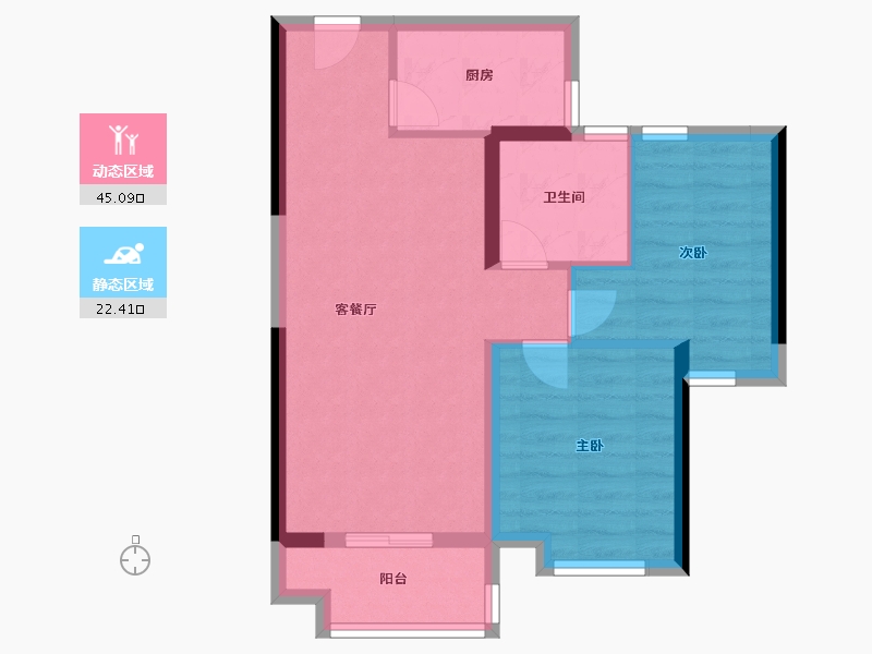 湖北省-武汉市-武汉碧桂园江城纪-60.00-户型库-动静分区