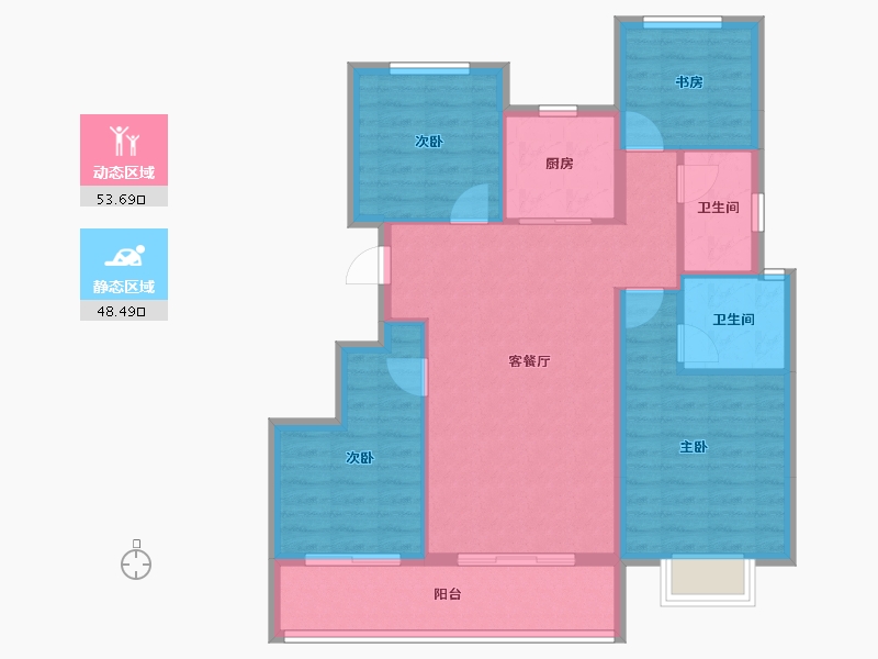 浙江省-宁波市-荣安林语秋月-92.01-户型库-动静分区