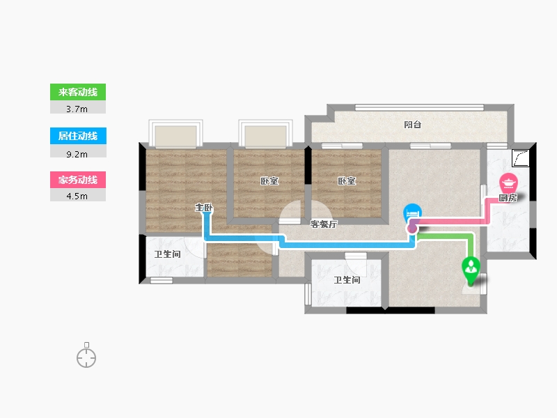 重庆-重庆市-招商雍璟城-81.00-户型库-动静线