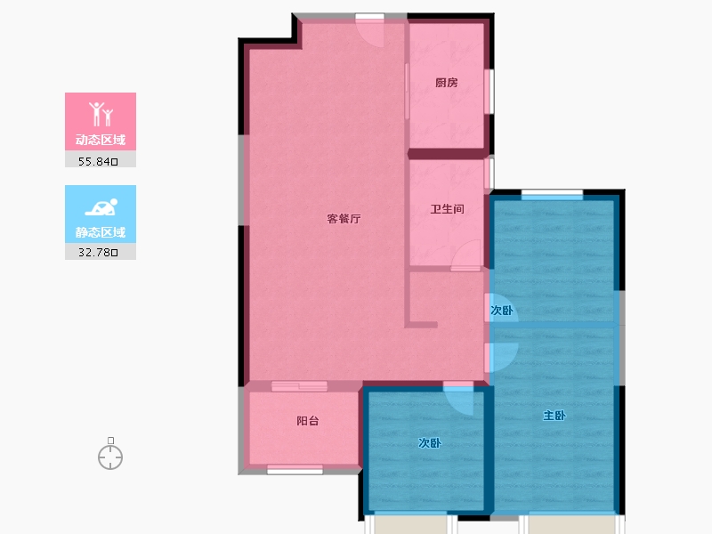 湖北省-武汉市-五矿万境水岸-79.50-户型库-动静分区