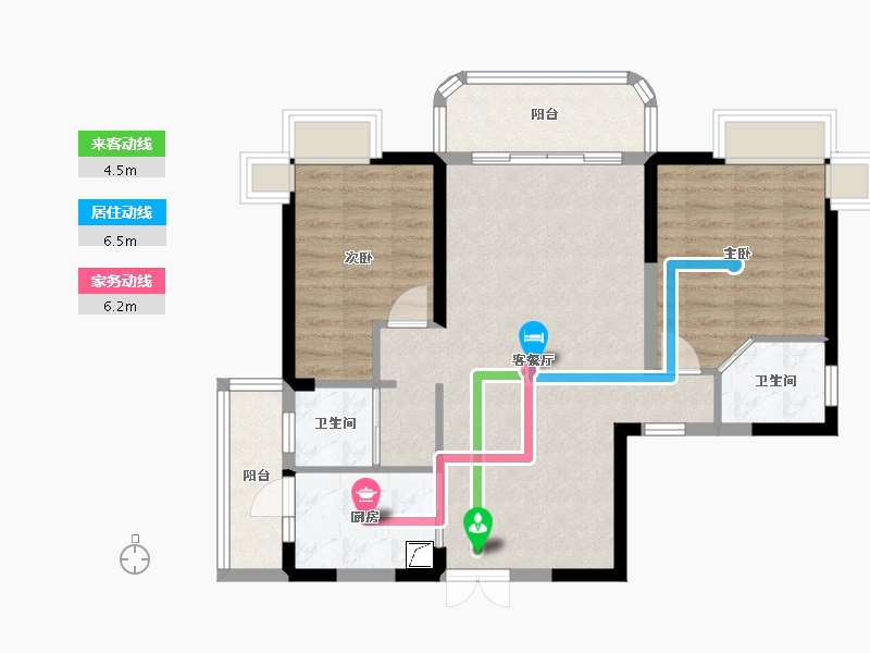 湖南省-长沙市-三润城-100.00-户型库-动静线