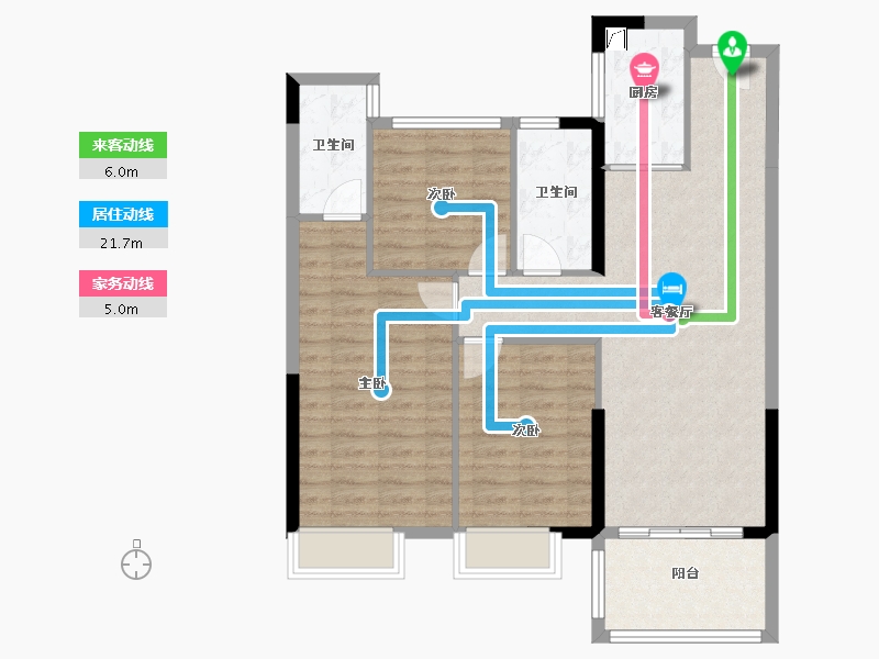 湖北省-武汉市-银丰苑-89.47-户型库-动静线