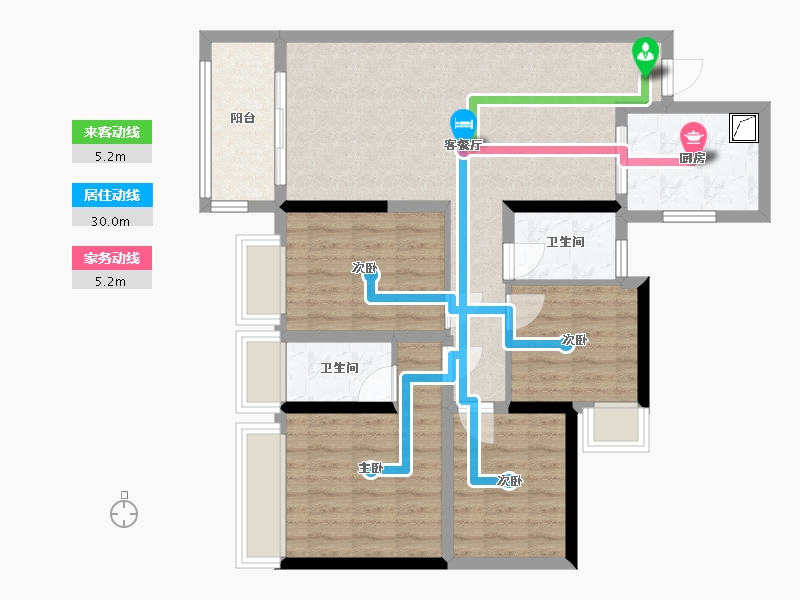 广东省-深圳市-金众麒麟公馆-111.00-户型库-动静线