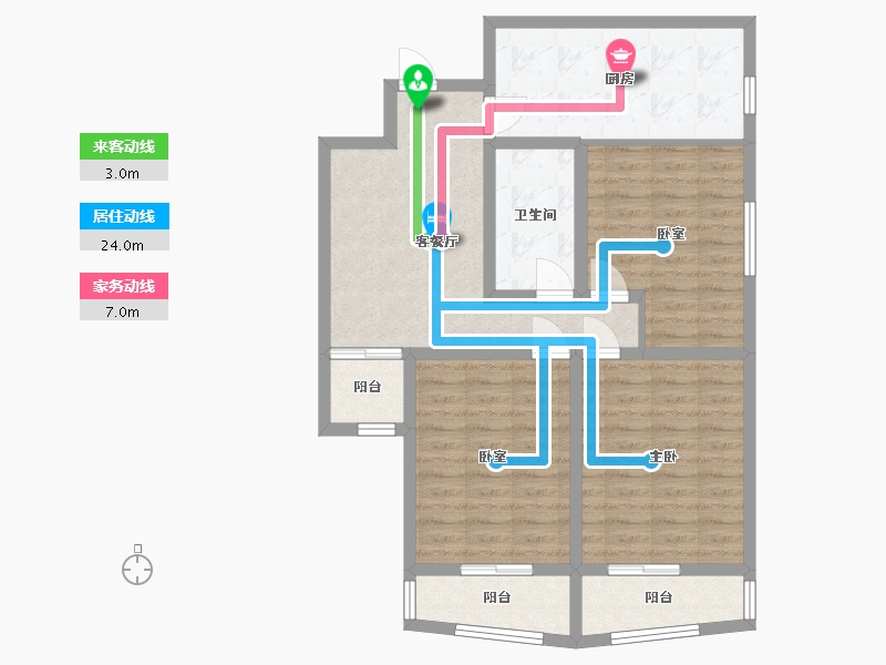 北京-北京市-成和园-一期-95.90-户型库-动静线