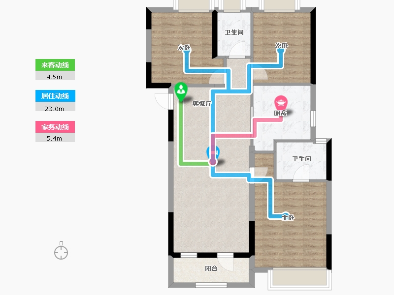 湖北省-武汉市-保利星河九洲-87.51-户型库-动静线