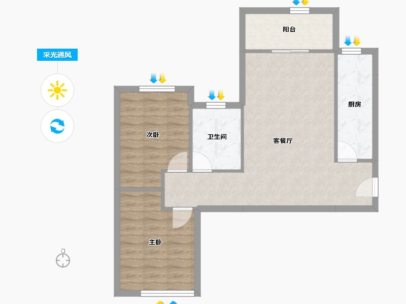 北京-北京市-国际生态城-89.00-户型库-采光通风