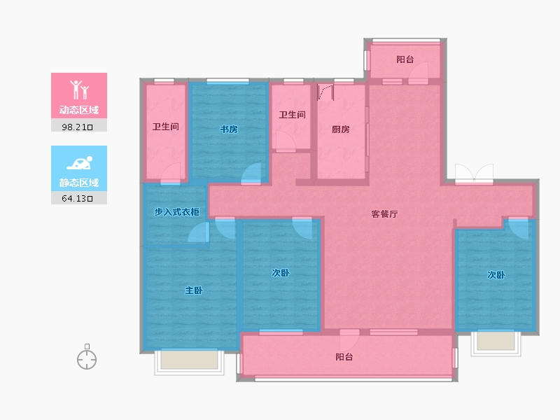 山东省-潍坊市-枫华雅园-144.00-户型库-动静分区