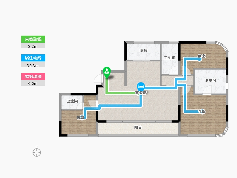 浙江省-温州市-瑞安紫金堡-143.43-户型库-动静线