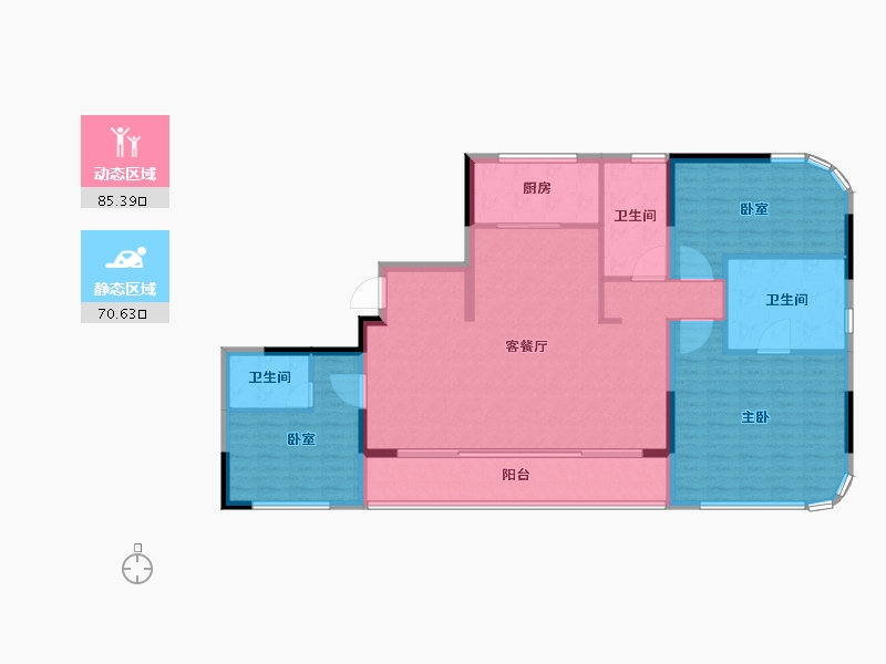 浙江省-温州市-瑞安紫金堡-143.43-户型库-动静分区