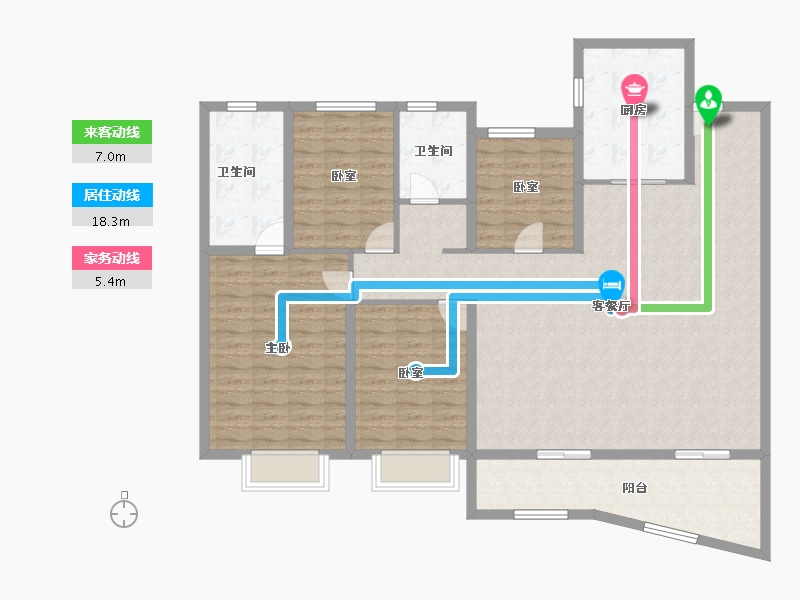 湖北省-武汉市-招商江山和樾-140.00-户型库-动静线