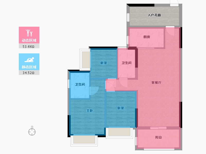 广东省-惠州市-盛世豪庭-80.00-户型库-动静分区