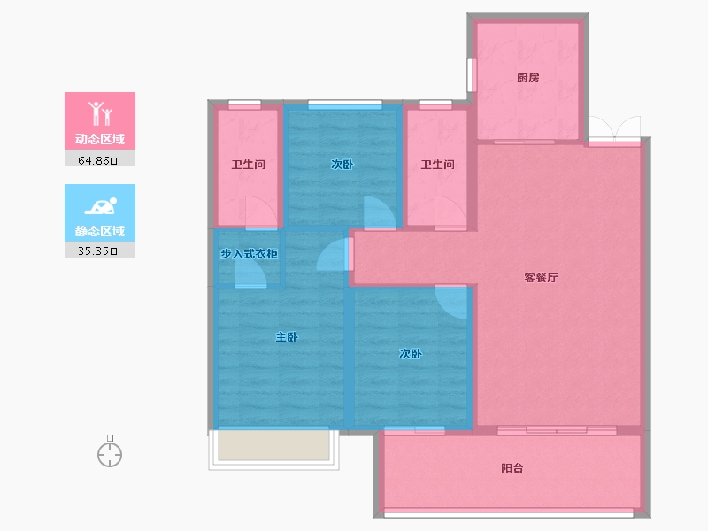 湖南省-衡阳市-博雅东方-108.00-户型库-动静分区