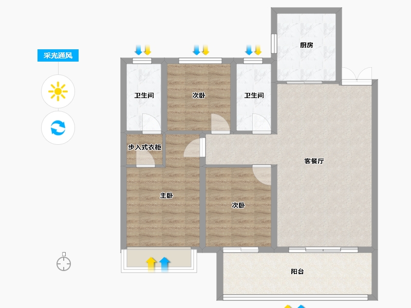 湖南省-衡阳市-博雅东方-108.00-户型库-采光通风