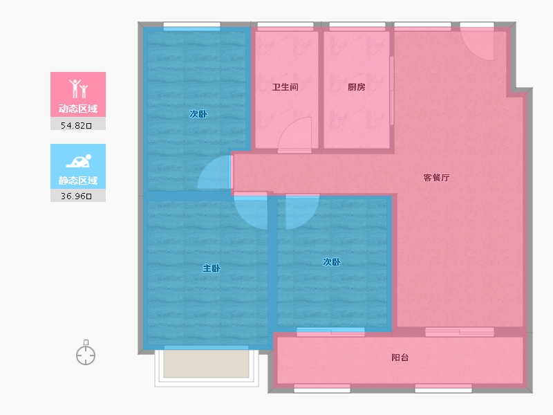 江苏省-苏州市-嘉致峰庭-82.40-户型库-动静分区