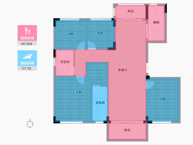 湖北省-武汉市-阳逻金茂悦-112.73-户型库-动静分区