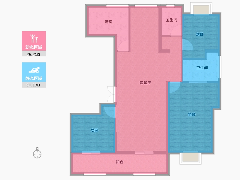 江苏省-苏州市-九龙仓逅湾雅苑​-114.66-户型库-动静分区