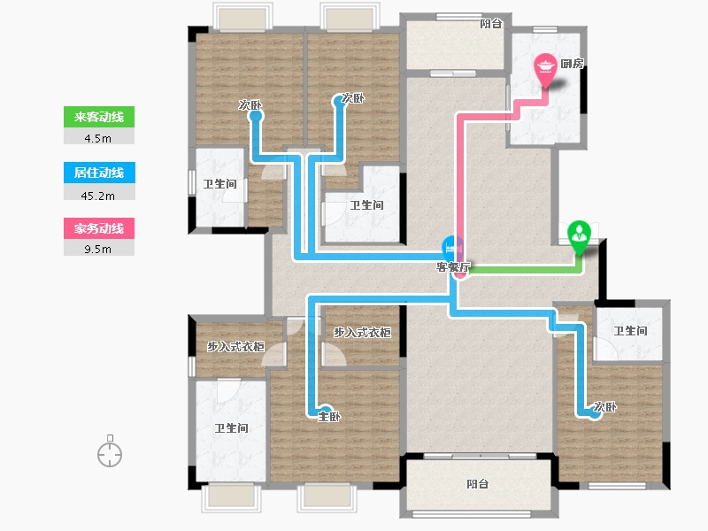 湖北省-武汉市-泛海国际芸海园-223.20-户型库-动静线