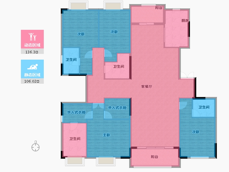 湖北省-武汉市-泛海国际芸海园-223.20-户型库-动静分区