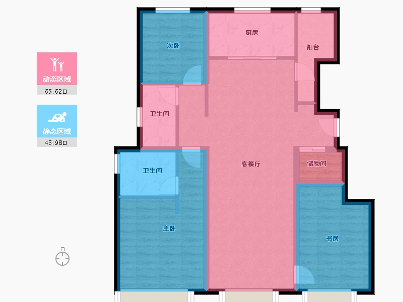 天津-天津市-万科·宝坻城市之光-99.95-户型库-动静分区