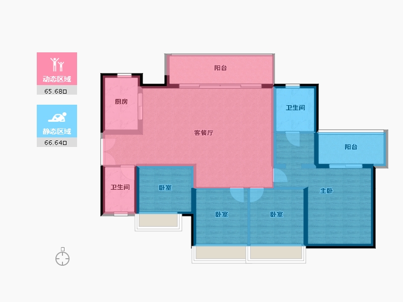 广东省-珠海市-九洲(保利天和）-119.60-户型库-动静分区