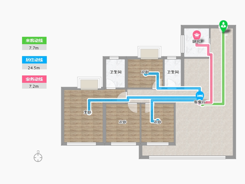 福建省-厦门市-中海国贸上城-104.00-户型库-动静线